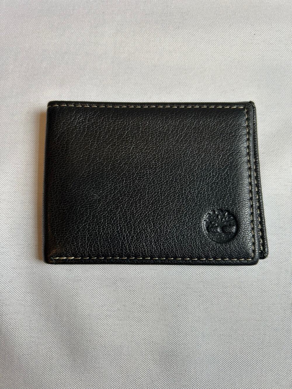Timberland Genuine Leather Bifold Wallet Black